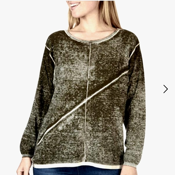 Democracy Sweater Black White Reverse Print Seamed Lightweight Cotton S - Picture 3 of 10